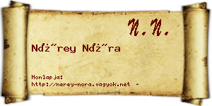 Nérey Nóra névjegykártya