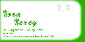 nora nerey business card