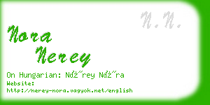 nora nerey business card